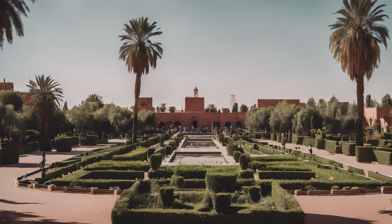 scopri la lussureggiante vegetazione di Marrakech con la nostra guida cittadina a parchi e giardini, offrendoti una fuga tranquilla nel cuore della città.
