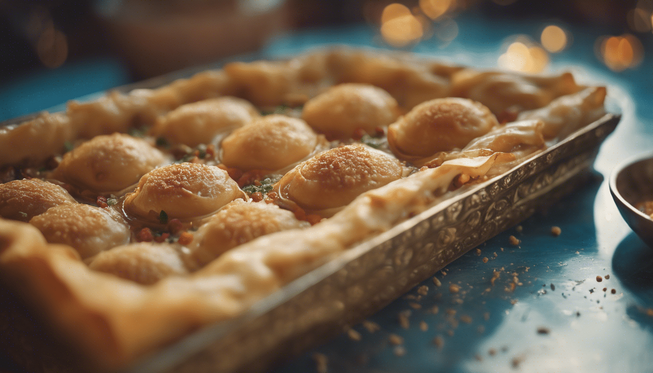 Entdecken Sie innovative Möglichkeiten, der traditionellen marokkanischen Pastilla eine dekadente Note zu verleihen, von reichhaltigen Füllungen bis hin zu einzigartigen Geschmackskombinationen. Werten Sie Ihr nächstes kulinarisches Erlebnis mit diesen verlockenden Ideen auf.