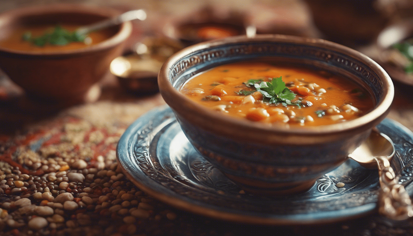 Entdecken Sie die köstlichen Variationen der traditionellen marokkanischen Harira-Suppe, ein herzhaftes und köstliches Gericht mit reichhaltigen Aromen und herzhaften Zutaten.