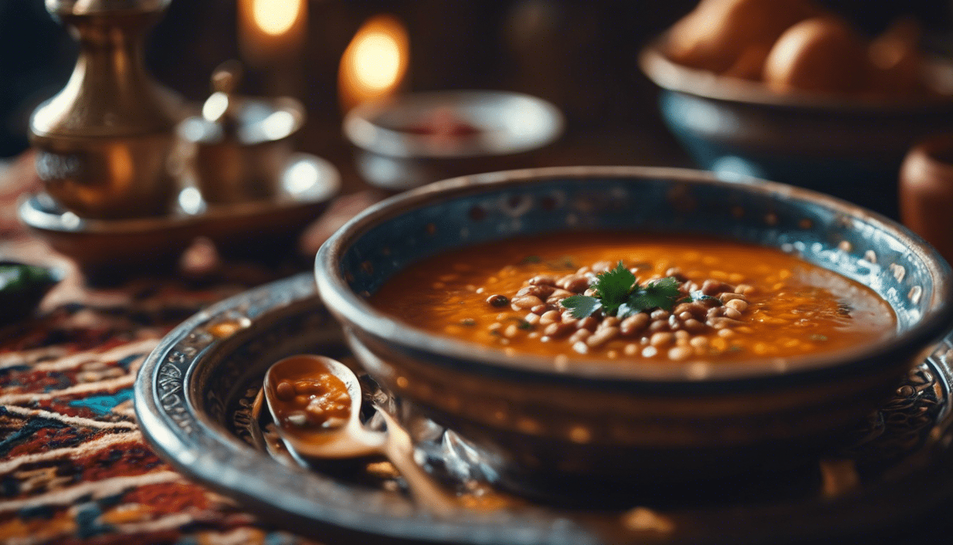 Entdecken Sie die himmlischen Aromen der marokkanischen Harira-Suppe und erfahren Sie, warum sie in keiner Küche fehlen darf. Mit ihrer reichhaltigen Gewürzmischung und herzhaften Zutaten wird diese traditionelle Suppe Ihren Appetit auf eine wohltuende und schmackhafte Mahlzeit mit Sicherheit stillen.