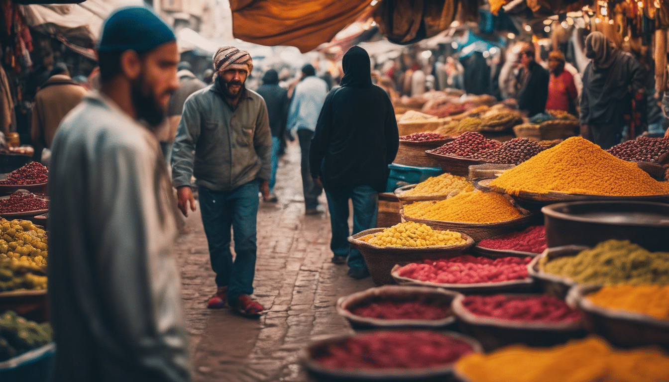 discover the vibrancy and allure of moroccan street markets. from bustling crowds to tantalizing scents and colorful displays, experience the captivating atmosphere that makes these markets a must-see destination.
