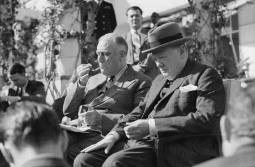 Churchill and Roosevelt in Marrakech World World II