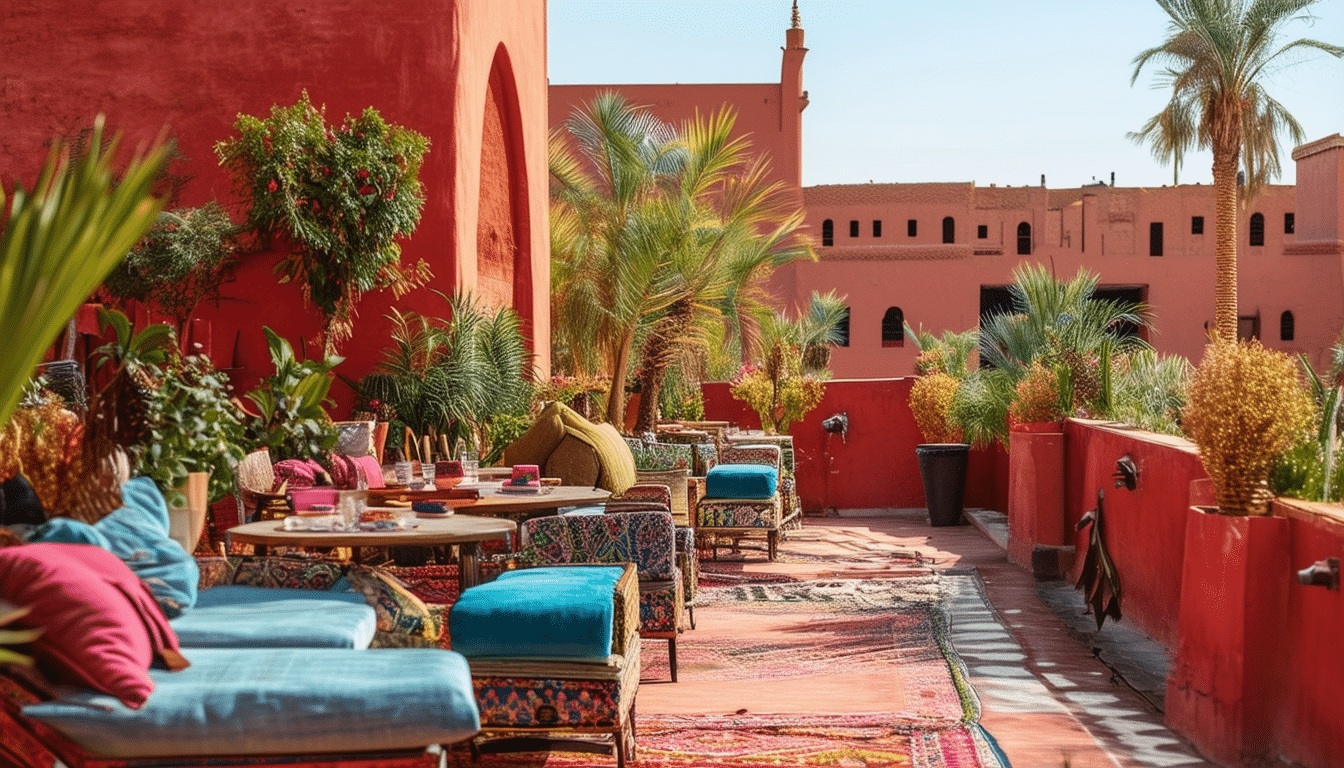 Descubra los 5 mejores destinos en azoteas de Marrakech y mejore sus experiencias con vistas impresionantes, comida deliciosa y un ambiente vibrante.