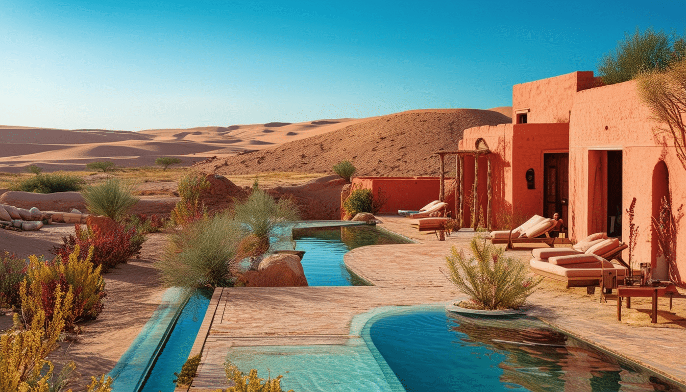 Entdecken Sie die verborgenen Schätze von Agafay und Marrakesch mit unseren Wüsten-Retreats. Entfliehen Sie in die Gelassenheit mit atemberaubender Aussicht und Ruhe.