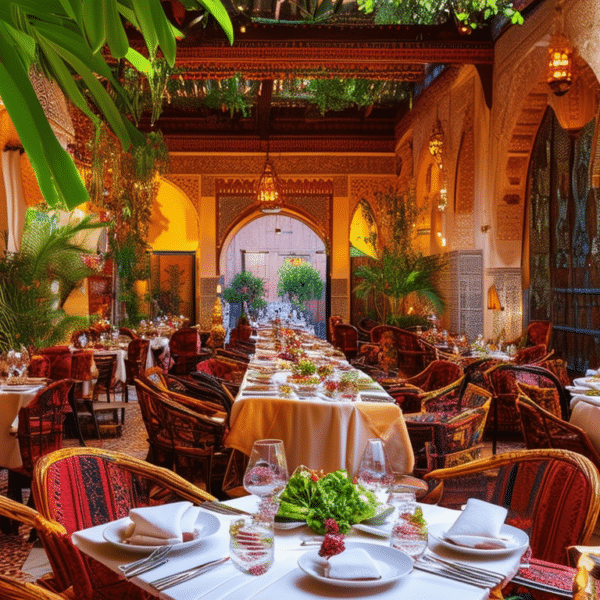 experience indulgent luxury dining at marrakech's gourmet restaurants, where culinary excellence meets opulence.