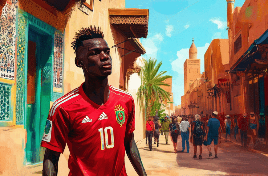 vinicius spotted in marrakech wearing the morocco jersey, sparking excitement and speculation among fans and media.